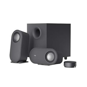 logitech z407 bluetooth computer speakers with subwoofer and wireless control, immersive sound, premium audio with multiple inputs, usb speakers (renewed)