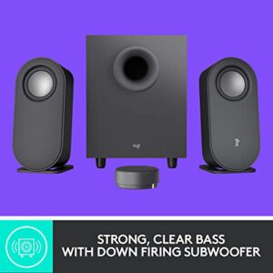 Logitech Z407 Bluetooth Computer Speakers with Subwoofer and Wireless Control, Immersive Sound, Premium Audio with Multiple Inputs, USB Speakers (Renewed)