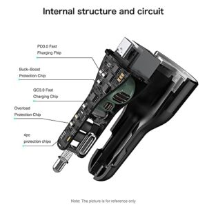 120W USB C Car Charger, URVNS 3-Port PD 100W PPS 45W QC 30W Super Fast Charging LED Laptop USB-C Car Adapter for iPhone 14 13 12 Pro Max Samsung S21 Ultra Note 20 iPad MacBook Pro Air