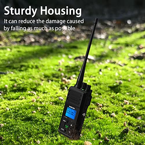 SAMCOM Two Way Radio Long Range Rechargeable, 5W 2 Way Radio High Power Walkie Talkie for Adults with Multi-Unit Charger, Heavy Duty Programmable UHF Radios (6 Pcs Radio + 6 Way Charger Gang)