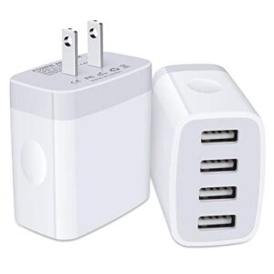 usb plug,usb wall charger, 2-pack charging cube fast charging block charger box multi plug outlet power adapter charger for iphone 14 13 12 11 pro max se xr xs x 8 7 6,ipad,samsung galaxy,google pixel