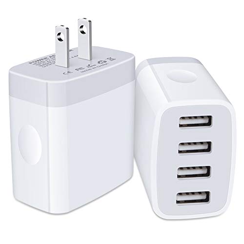 USB Plug,USB Wall Charger, 2-Pack Charging Cube Fast Charging Block Charger Box Multi Plug Outlet Power Adapter Charger for iPhone 14 13 12 11 Pro Max SE XR XS X 8 7 6,iPad,Samsung Galaxy,Google Pixel