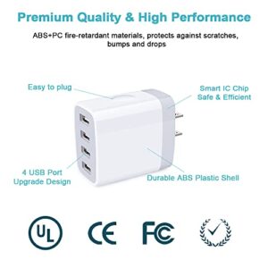 USB Plug,USB Wall Charger, 2-Pack Charging Cube Fast Charging Block Charger Box Multi Plug Outlet Power Adapter Charger for iPhone 14 13 12 11 Pro Max SE XR XS X 8 7 6,iPad,Samsung Galaxy,Google Pixel