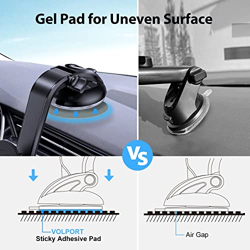 volport Very Strong Sticky Adhesive, 2.76in/70mm Dashboard Pad Mounting Disk Adhesive Replacement Kit, Double Sided Stickers for Suction Cup Dashboard Phone Holder & Windshield Car Mount 2 Pack