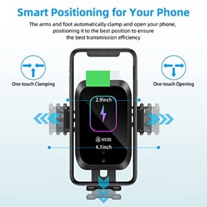 enomol Wireless Car Charger CD Slot Phone Mount, Auto-Clamping 15W Qi Fast Charging Infrared Smart Sensor Air Vent Cell Phone Holder,Compatible with iPhone 13 Pro Max 12 11 X 8,Samsung S21 S20 S10 S9