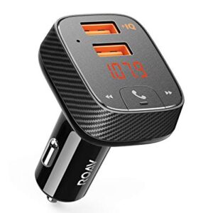 Anker Roav SmartCharge F2 Bluetooth FM Transmitter, Wireless Audio Adapter and Receiver, Car Charger with Bluetooth, Car Locator, App Support, 2 USB Ports, PowerIQ