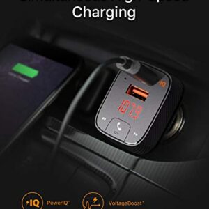 Anker Roav SmartCharge F2 Bluetooth FM Transmitter, Wireless Audio Adapter and Receiver, Car Charger with Bluetooth, Car Locator, App Support, 2 USB Ports, PowerIQ