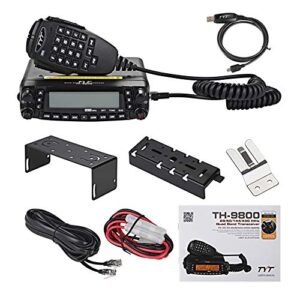 TYT TH-9800 Quad Band 50W Cross-Band Mobile Car Ham Radio Black