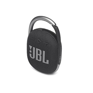 JBL Clip 4 Shower Speaker | Waterproof Bluetooth Speaker | Includes JBL Clip 4 Bluetooth Portable Speaker and Mircofiber Cloth | Mini Bluetooth Speaker, Beach | Black