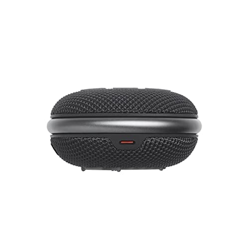 JBL Clip 4 Shower Speaker | Waterproof Bluetooth Speaker | Includes JBL Clip 4 Bluetooth Portable Speaker and Mircofiber Cloth | Mini Bluetooth Speaker, Beach | Black