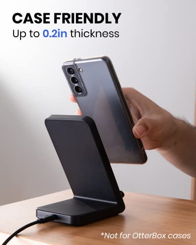 Wireless Charger, Wireless Phone Charger Samsung S22/S21/S20/S10/S9 +/Ultra, Note 20/10/9 Wireless Charging Stand for iPhone 14/13/12 Pro Max/Pro/Mini, SE 11 X XR XS MAX X 8 Plus (Adapter Included)