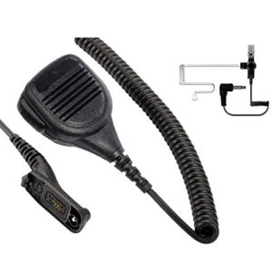 v&l speaker mic compatible with motorola radios apx4000 apx6000 apx7000 xpr6350 xpr6550 xpr7350 xpr7550（ apx 4000 6000 7000 xpr 7550 7350 6550, noise reduction shoulder microphone with 3.5mm earpiece
