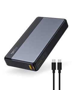 aohi laptop power bank, 100w 30000mah usb c portable laptop charger, pd3.0 fast charging phone laptop charger battery pack for macbook pro/air, xps, ipad pro, iphone 14/13/12, galaxy, switch, black