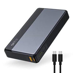 AOHI Laptop Power Bank, 100W 30000mAh USB C Portable Laptop Charger, PD3.0 Fast Charging Phone Laptop Charger Battery Pack for MacBook Pro/Air, XPS, iPad Pro, iPhone 14/13/12, Galaxy, Switch, Black