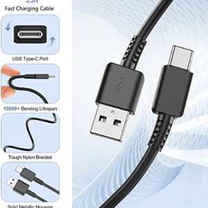 Samsung Charger Fast Charging with USB Type C Cable for Samsung Galaxy S10/S10e/S10 Plus/S9/S9 Plus/S8/S8 Plus/S20 S21 S22 Ultra/Note 8 9 10 20/A13/A03s/A32/A31/A30/A50/A51/A52/A53/Z Fold 3/Z Flip 3 4