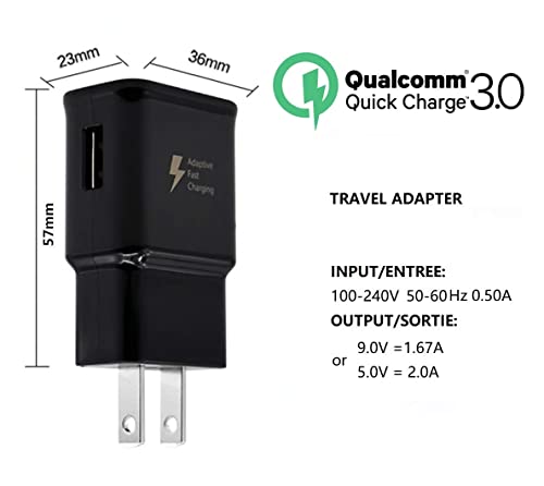 Samsung Charger Fast Charging with USB Type C Cable for Samsung Galaxy S10/S10e/S10 Plus/S9/S9 Plus/S8/S8 Plus/S20 S21 S22 Ultra/Note 8 9 10 20/A13/A03s/A32/A31/A30/A50/A51/A52/A53/Z Fold 3/Z Flip 3 4