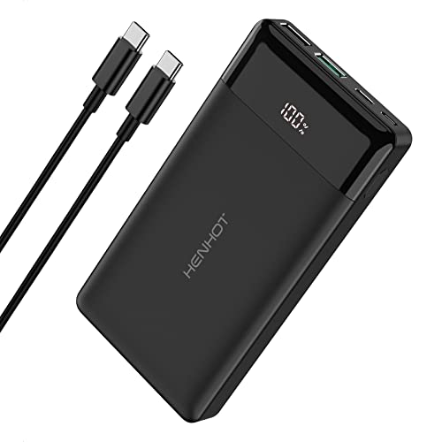 HenHot Portable Charger - 20W USB C Power Bank 15000mAh Fast Charging LCD Display 4 Ports External Battery Pack Portable Phone Charger for iPhone 14/13/12 Pro Max, Galaxy S22/S21, Google iPad Tablet