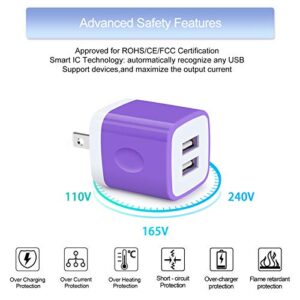 USB C Wall Charger Fast for Samsung Galaxy S23 S23 Ultra S23+ S22 S21+ S21 FE/Plus/Ultra S20 5G Note 22/20 Ultra/20 S10e A52 A72 A51 A71 A14 A11 A20,2.1A Dual Charging Block Cube 6ft USB Type C Cable