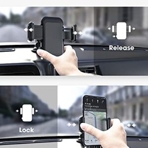 VSSMSSA Phone Mount for Car,Car Phone Holder Mount with Strong Suction Cup Dashboard Windshield Phone Mount Compatible with iPhone 14 13 12 11 Pro Max, Galaxy Note 20 S20 S10 and More