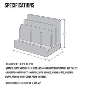 Great Useful Stuff G.U.S. Multi-Device Charging Station Dock & Organizer - Multiple Finishes Available. for Laptops, Tablets, and Phones - Strong Build, Eco-Friendly Bamboo
