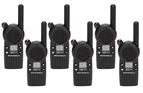 6 Pack of Motorola CLS1410 Walkie Talkie Radios with Headsets & 6-Bank Charger