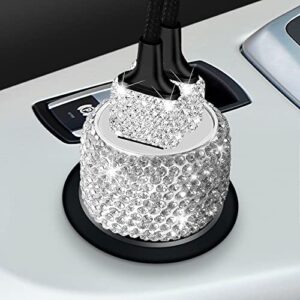 Sparkle Drive with Our Valentine's Day Special: Dual USB Bling Car Charger with Rhinestone Decor, Emergency Hammer & Nylon Braided Cable for iPhone, iPad, Samsung - Fast Charging Decor Gift for Women