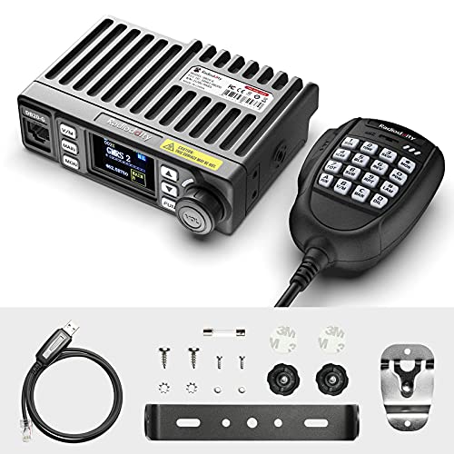 Radioddity DB20-G Mobile Radio for Car Vehicle, 20W Long Range Two Way Radio with Cigarette Lighter Plug, 500 Channels, VOX, Display Sync, for Off Road Overlanding 4x4