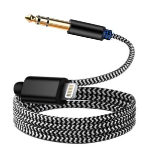 wltasuy [apple mfi certified] 6.6ft lightning to 1/4 trs audio stereo cable, 6.35mm 1/4 male aux audio cord compatible with ipad, iphone 13 pro for amplifier, mixer, home theater, speaker ect