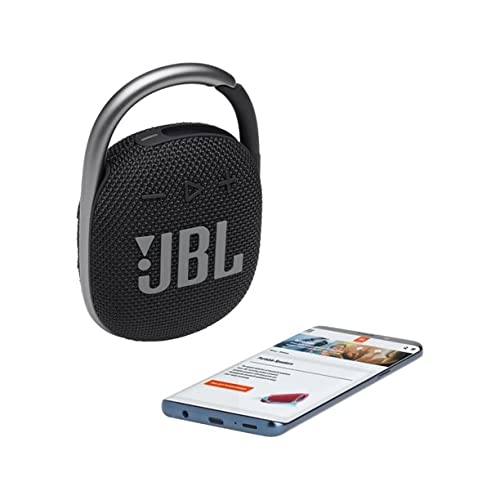 JBL Clip 4 Waterproof Portable Bluetooth Speaker Bundle with Megen Protective Hardshell Case (Black)