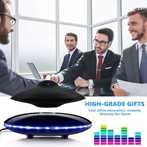 RUIXINDA Magnetic Levitating Bluetooth Speaker, Levitating UFO Speakers with LED Lights Base 360 Degree Rotation,Wireless Floating Speakers for Home Office Decor Cool Tech Gadgets,Creative Gifts