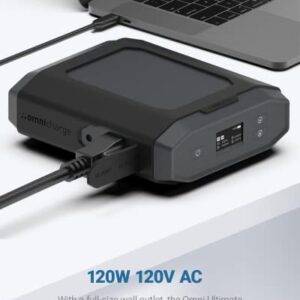 Omni Ultimate 38,400mah AC/DC/USB-C Powerbank | FAA Approved Max Capacity Battery for Laptops:MacBook/iPad/Dell/Surface | Cameras:Canon/Nikon/DSLR/DJI Drones | Smart Devices:iPhone/Samsung/Resmed CPAP