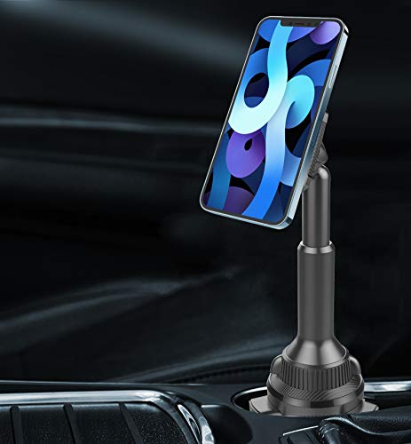 OQTIQ Car Cup Holder Phone Mount Magnetic, Universal Cup Holder Fit Phone Car Truck Mount Cup Holder Compatible with iPhone Samsung Galaxy LG and More, Extra Strong with 6 Magnets