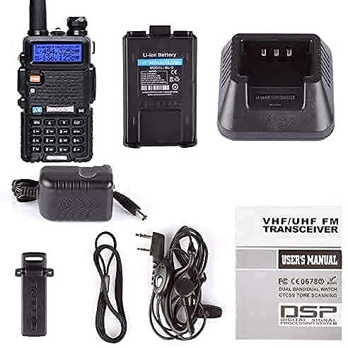 Baofeng UV-5R Ham Two Way Radio Upgrade Version (144-148/420-450Mhz), Dual Band Walkie Talkie