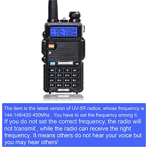 Baofeng UV-5R Ham Two Way Radio Upgrade Version (144-148/420-450Mhz), Dual Band Walkie Talkie