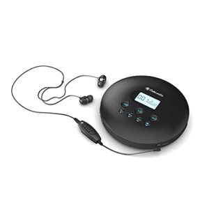 Oakcastle CD100 Rechargeable Bluetooth CD Player | 12hr Portable Playtime | in Car Compatible Personal CD Player | Headphones Included, AUX Output, Anti-Skip Protection, Custom EQ Modes, CD Walkman