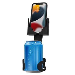 cell phone seat – phone & cup holder made in usa – fits phones with or without cases in vertical or horizontal position and doesn’t block cup holder, charging ports, vents, windshield