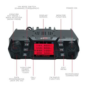 BTECH Mobile UV-50X2 (Second Gen.) 50 Watt Dual Band Base, Mobile Radio: VHF, UHF Amateur (Ham)