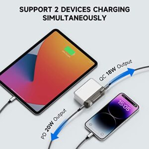 sharge Flow Portable Charger by Shargeek, 10000mAh Smallest Mini Power Bank with 20W USB-C Fast Charging, Dual Output Portable Charger Power Bank Compatible with iPhone, Samsung, iPad (White)