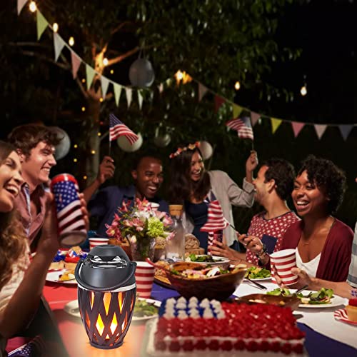 Tioneger Flame Outdoor Bluetooth Speakers, LED Table Lamp Speaker, Bluetooth 5.0 Flame Light Speaker, Portable Wireless Waterproof Outdoor/Indoor LED Flickers Speaker with Handle, Gifts for Men Women