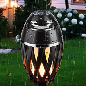 Tioneger Flame Outdoor Bluetooth Speakers, LED Table Lamp Speaker, Bluetooth 5.0 Flame Light Speaker, Portable Wireless Waterproof Outdoor/Indoor LED Flickers Speaker with Handle, Gifts for Men Women