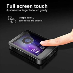 FDY MP3 Player, MP3 Player with Bluetooth5.0, 32GB Portable Music Player with FM Radio/Recorder, HiFi Lossless Sound Quality, 2.4Inch Touch Screen Mini MP3 Player for Running, Expandable 128GB TF
