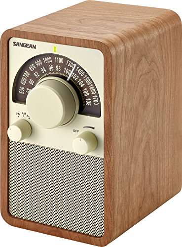 Sangean WR-15WL AM/FM Table Top Wooden Radio, Walnut