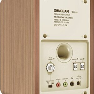 Sangean WR-15WL AM/FM Table Top Wooden Radio, Walnut
