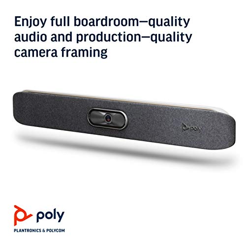 Poly - Studio X30 (Polycom) with TC8 Touch Controller - 4K Video & Audio Bar - Conferencing System for Small Meeting Rooms - Works with Teams, Zoom & More