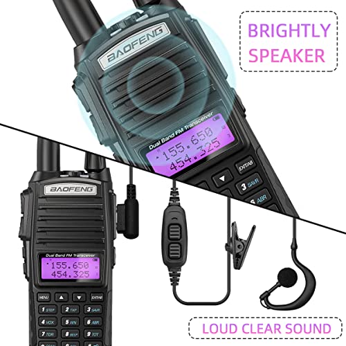 BaoFeng UV-82 Ham Radio Handheld 8W High Power Radio Dual Band Dual PTT Portable Two Way Radio with Dual PTT Full Kits