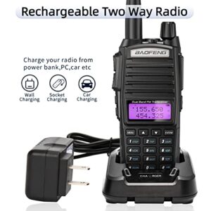 BaoFeng UV-82 Ham Radio Handheld 8W High Power Radio Dual Band Dual PTT Portable Two Way Radio with Dual PTT Full Kits