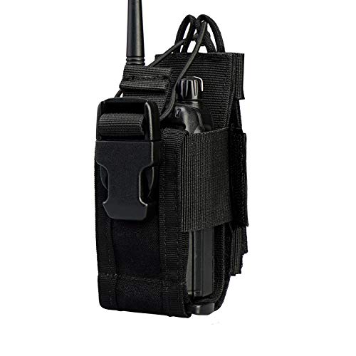 VIPERADE Radio Holster, MOLLE Radio Pouch for Vest, Universal Walkie Talkie Holster Radio Holder for Duty Belt, Police Radio Holder Tactical Radio Pouch for Baofeng, Motorola