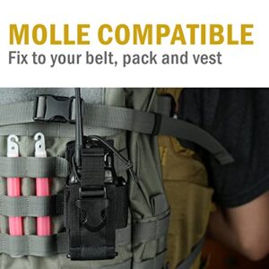 VIPERADE Radio Holster, MOLLE Radio Pouch for Vest, Universal Walkie Talkie Holster Radio Holder for Duty Belt, Police Radio Holder Tactical Radio Pouch for Baofeng, Motorola