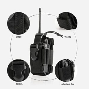 VIPERADE Radio Holster, MOLLE Radio Pouch for Vest, Universal Walkie Talkie Holster Radio Holder for Duty Belt, Police Radio Holder Tactical Radio Pouch for Baofeng, Motorola