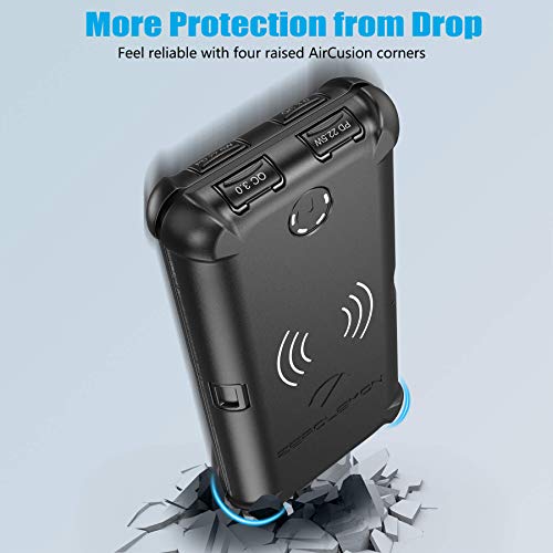 ZEROLEMON ToughJuice Pro 30000mAh USB C Power Bank, 5H Fully Recharge with Dual 18W PD Inputs, 10W Wireless Fast Rugged Battery Pack with 22.5W PD & QC 3.0 5-Output for iPhone, Android, Tablets